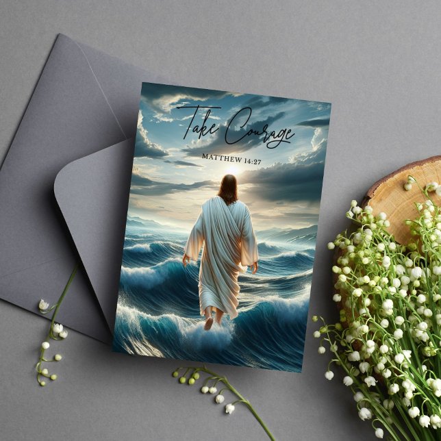 Bible Verse Take Courage Matthew 14:27 Card (Creator Uploaded)
