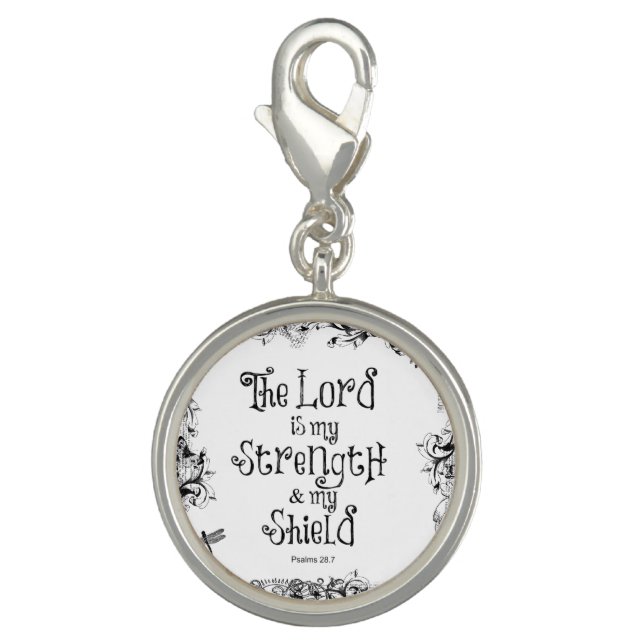 Bible Verse: The Lord is my Strength Charm (Front)
