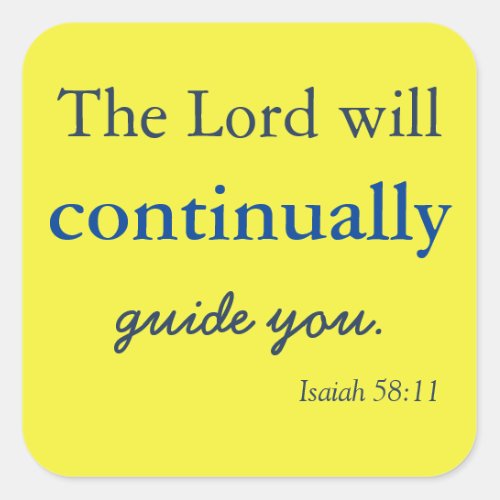 Bible Verse The Lord will be with you Square Sticker