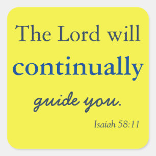 Bible Verse The Lord will be with you Square Sticker