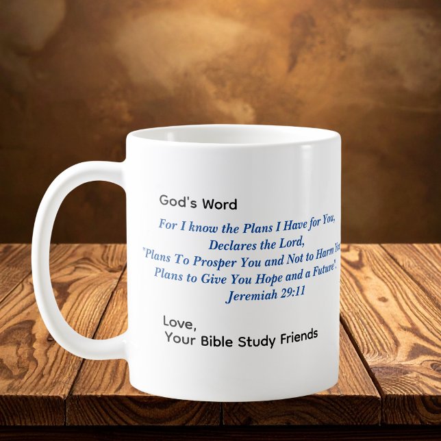 Bible Verse The Plans- Blue Personalize Coffee Mug (Creator Uploaded)