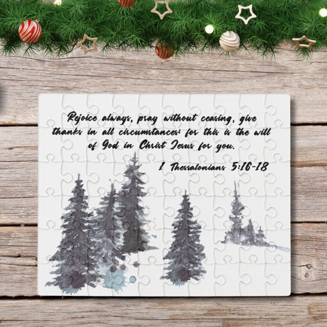 Bible Verse Thessalonians Winter motif Jigsaw Puzzle (Creator Uploaded)