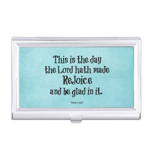 Bible Verse This is the Day the Lord hath Made Business Card Case