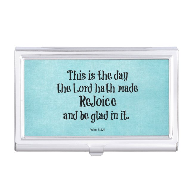 Bible Verse This is the Day the Lord hath Made Business Card Case (Front)