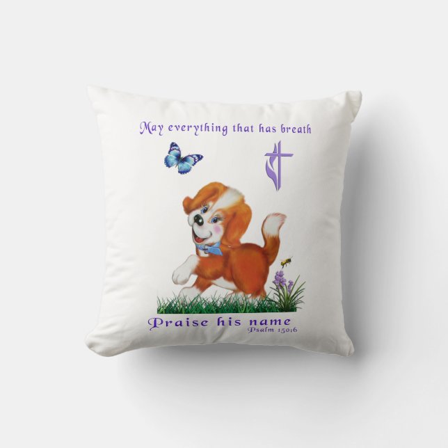 Bible verse throw pillow (Front)
