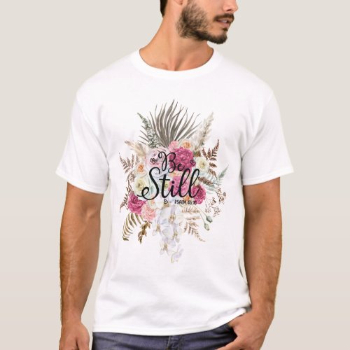 Bible Verse Trendy Floral Pampas Grass T_Shirt