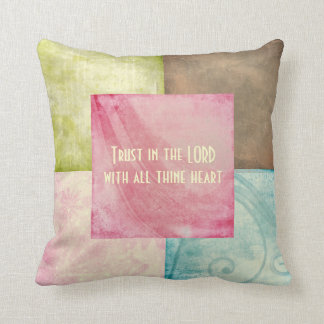 Bible Verse Trust in the Lord Throw Pillow