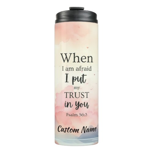 Bible Verse Tumbler Psalm 463 _Personalized Name 