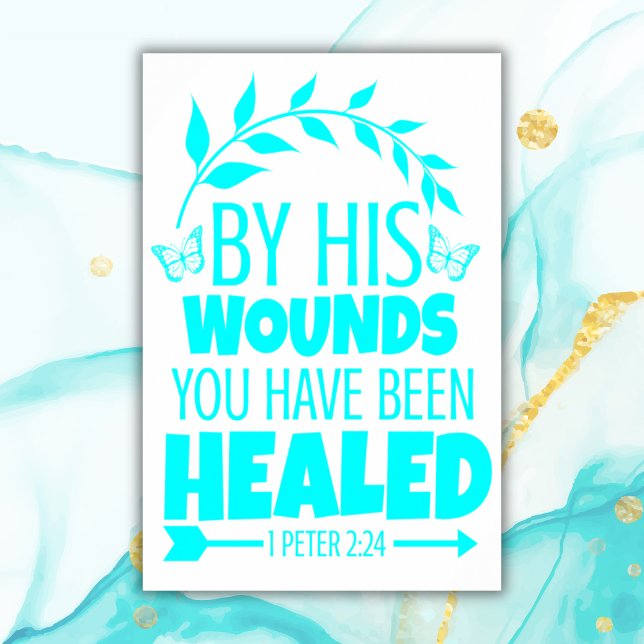 Bible verse turquoise | Archival Heavyweight Paper Poster (Creator Uploaded)