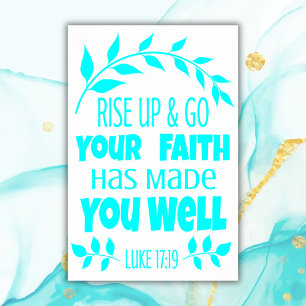 Bible verse turquoise   Archival Heavyweight Paper Poster