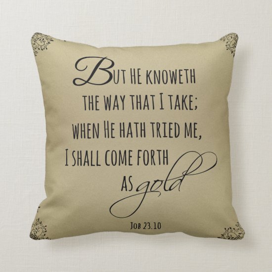 Bible Verse Typography Quote Throw Pillow
