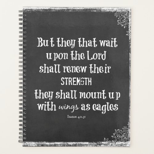 Bible Verse Wait Upon the Lord Planner
