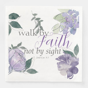 Bible Verse Walk By Faith Not By Sight Paper Dinner Napkins