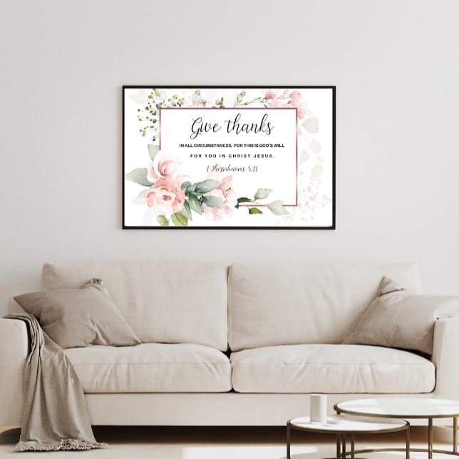 Bible Verse Wall Art, 1 Thessalonians 5:18 Poster (Creator Uploaded)
