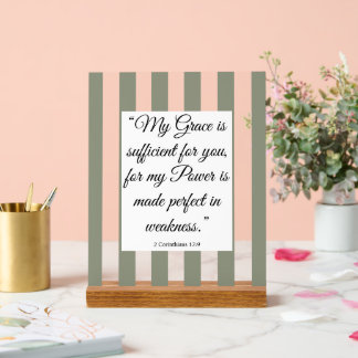 Bible Verse Wall Art, 2 Corinthians 12:9 Acrylic Sign