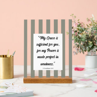 Bible Verse Wall Art, 2 Corinthians 12:9 Acrylic Sign