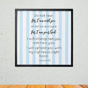 Bible Verse Wall Art, Isaiah 41:10 Peel And Stick Photo Tile