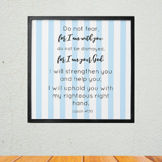Bible Verse Wall Art, Isaiah 41:10 Peel And Stick Photo Tile