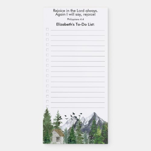 Bible Verse Watercolor Nature Trees To Do List Magnetic Notepad