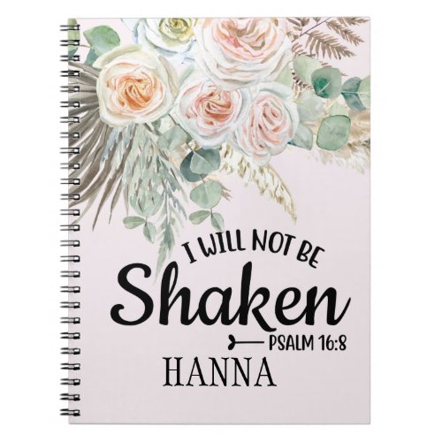 Bible Verse Watercolor Pampas Grass Notebook