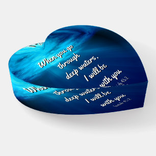 Bible Verse When You Go Through Deep Waters Paperweight