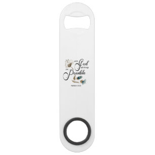 BIble verse- with god all things are possible Bar Key