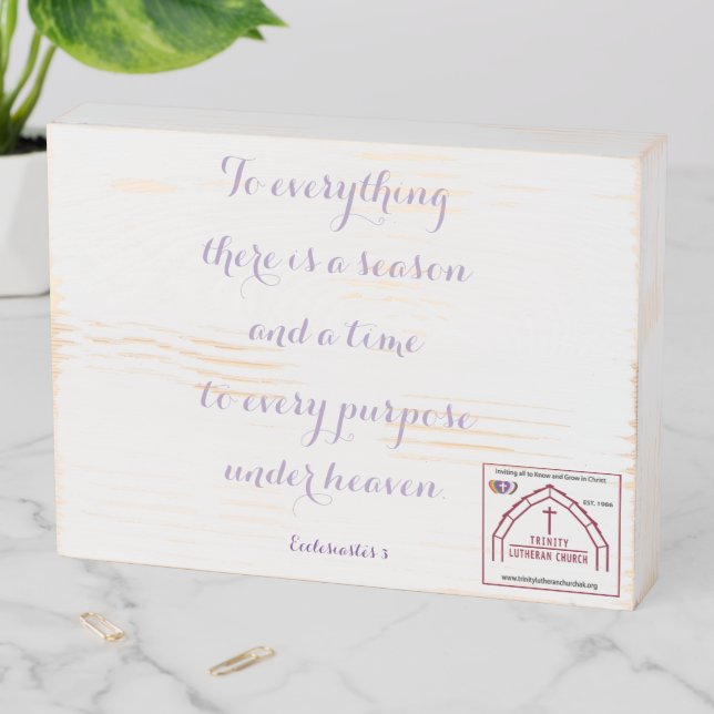 Bible Verse Wooden Sign (In Situ Horizontal)