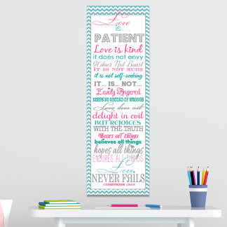 Bible Verser "Love Is" 1Corinthians  Poster