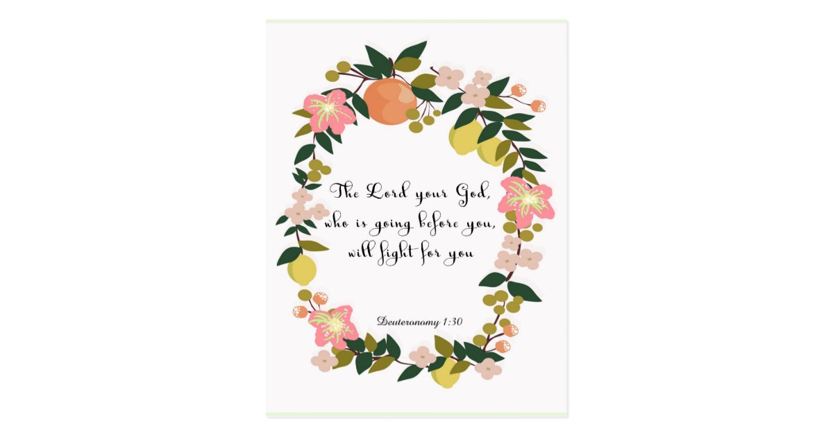 Bible Verses Art - Deuteronomy 1:30 Postcard | Zazzle.com