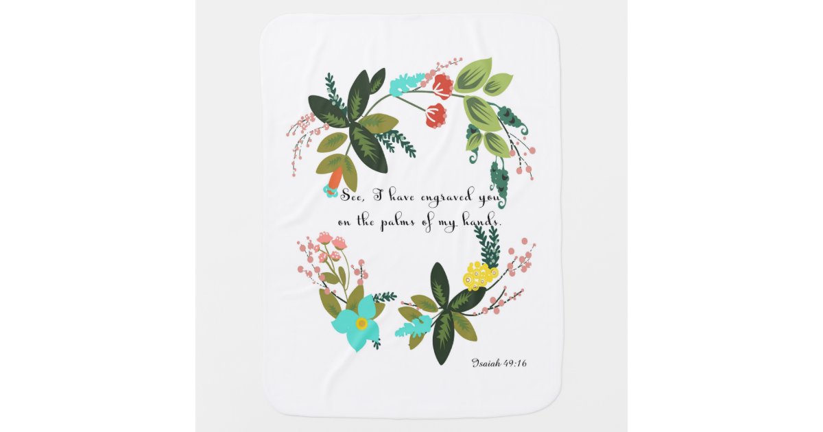 Bible Verses Art Isaiah 4916 Swaddle Blanket Zazzle