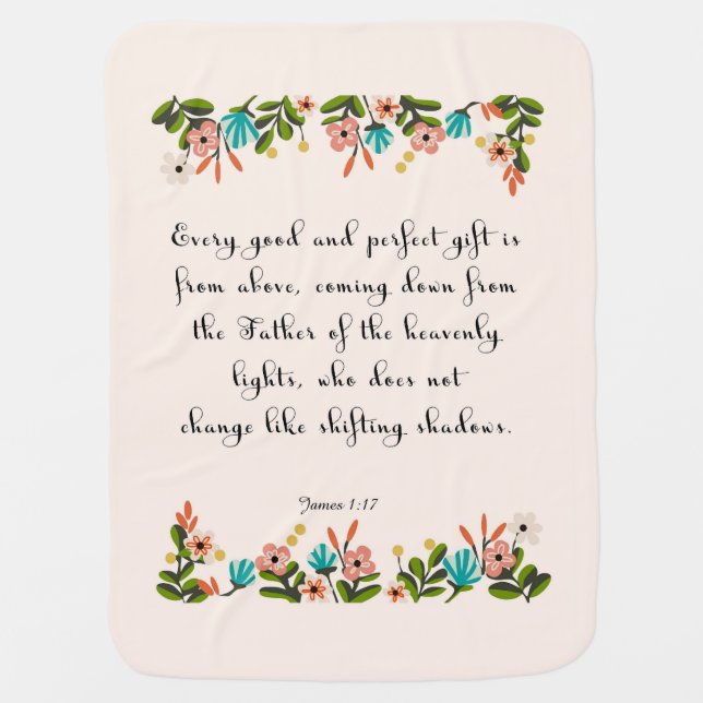 Bible Verses Art - James 1:17 Swaddle Blanket (Front)
