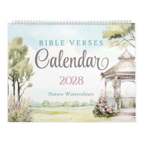 Bible Verses Beautiful Nature Watercolour Calendar