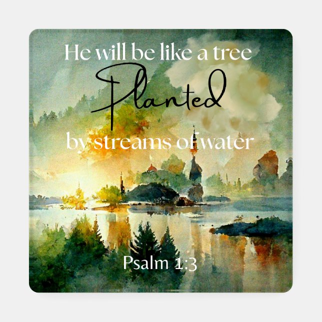 Bible Verses Christian Psalm Proverbs Religious  Coaster Set (Single)