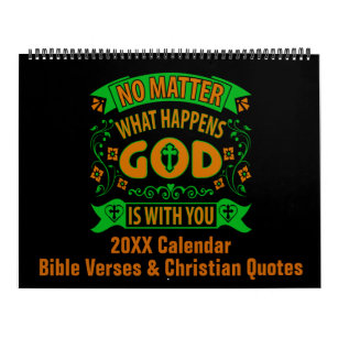 Bible Verses Christian Quotes & Sayings 12 Month Calendar