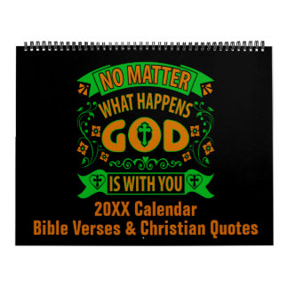 Bible Verses Christian Quotes & Sayings 12 Month Calendar