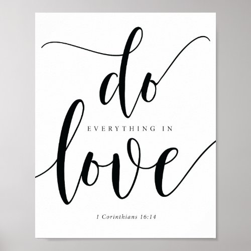 Bible Verses _  do everything in love Poster