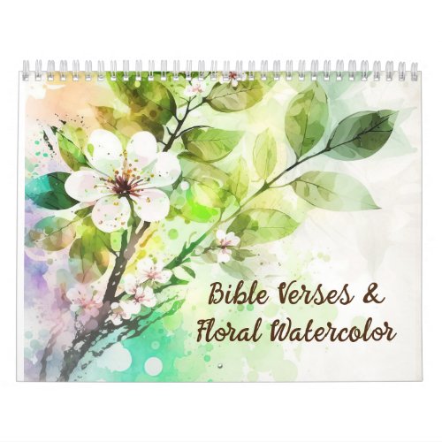 Bible Verses  Floral Watercolors Christian Calendar
