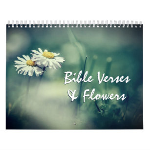 Bible Verses & Flowers Encouraging Christian Calendar
