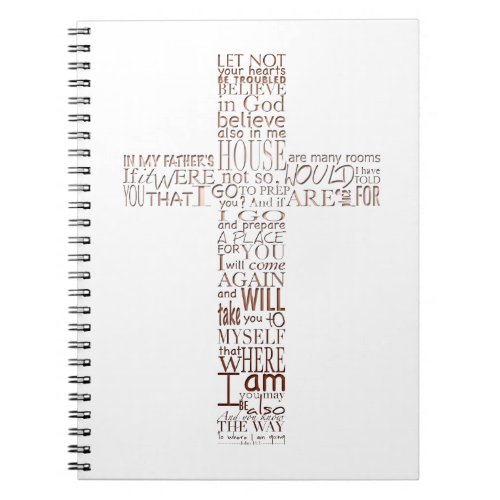 Bible verses from John 14 Copper letters Notebook