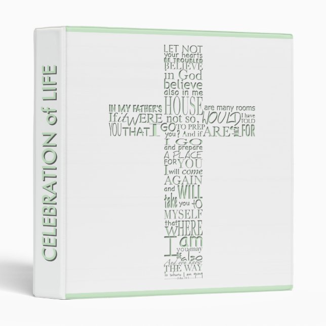 Bible Verses from John 14 Custom Guest Book 10 3 Ring Binder (Front/Spine)