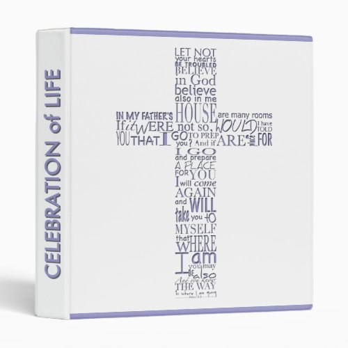 Bible Verses from John 14 Custom Guest Book 6 3 Ring Binder