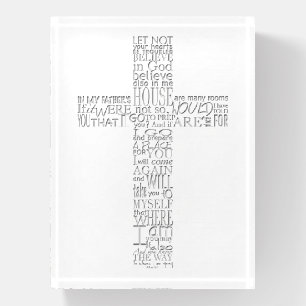 Bible verses from John 14 cut-out letters PW01 Paperweight