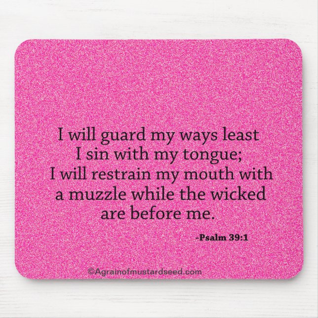 Bible Verses God's Word Mouse Pad (Front)