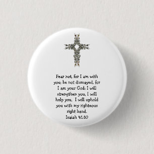 Bible Verses Inspirational Quote Isaiah 41:10 Button