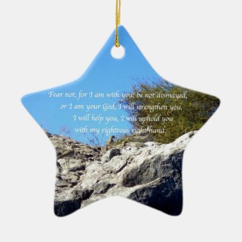 Bible Verses Inspirational Quote Isaiah 41:10 Ceramic Ornament by Jesusissavior at Zazzle