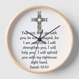 Bible Verses Inspirational Quote Isaiah 41:10 Clock