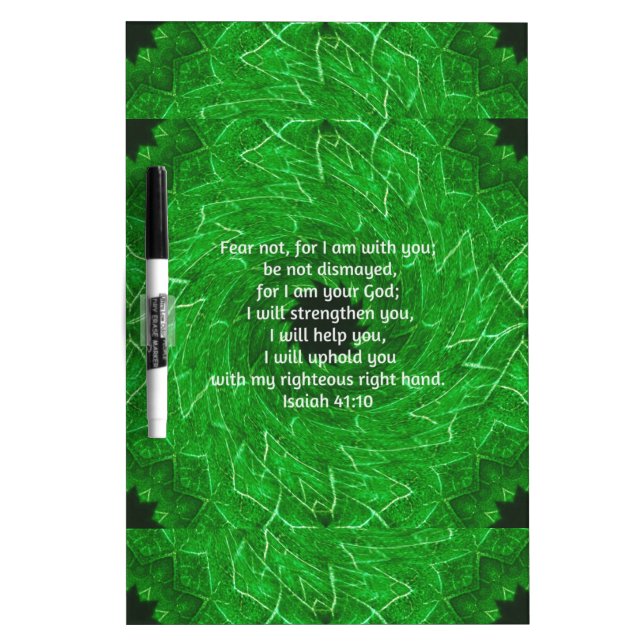 Bible Verses Inspirational Quote Isaiah 41:10 Dry-Erase Board (Front)