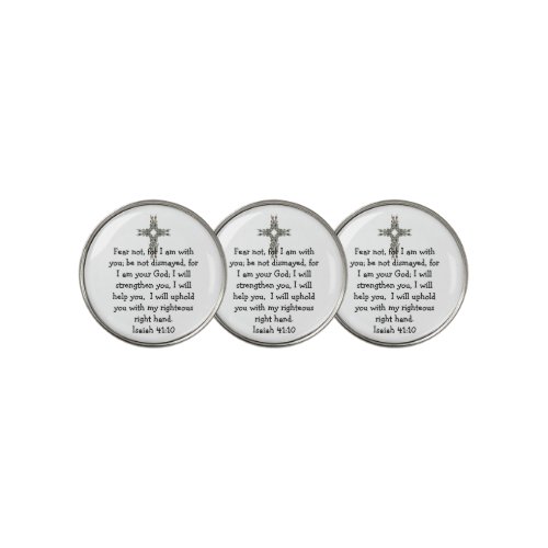 Bible Verses Inspirational Quote Isaiah 4110 Golf Ball Marker