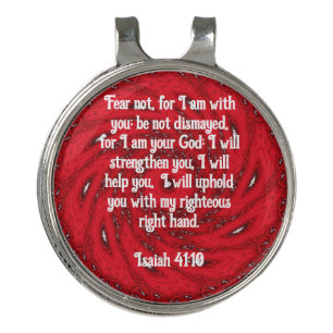 Bible Verses Inspirational Quote Isaiah 41:10 Golf Hat Clip