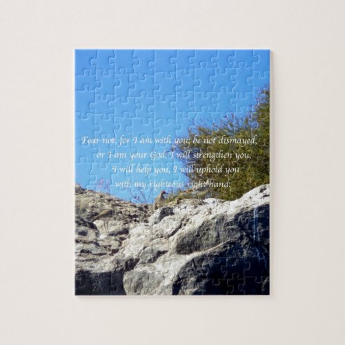 Bible Verses Inspirational Quote Isaiah 4110 Jigsaw Puzzle